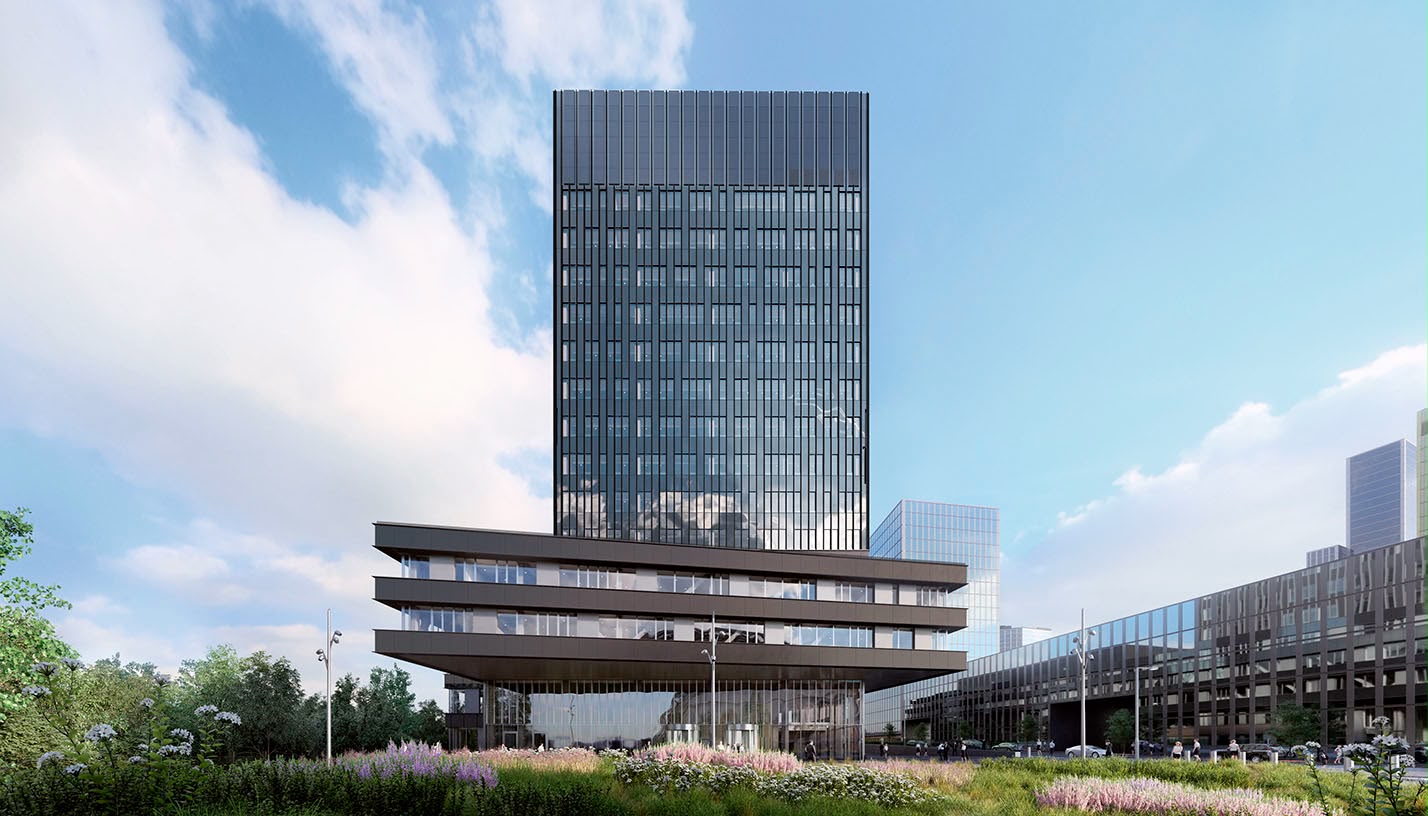 Render of the new EIB headquarters tower